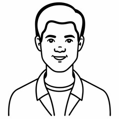 Boy character  Silhouette Vector Illustration