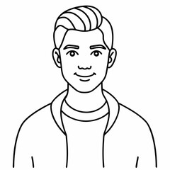 Boy character  Silhouette Vector Illustration