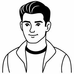 Boy character  Silhouette Vector Illustration