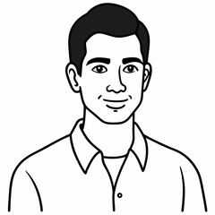 Boy character  Silhouette Vector Illustration