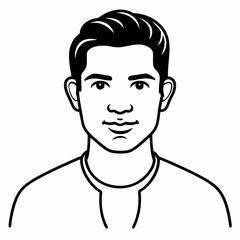 Boy character  Silhouette Vector Illustration
