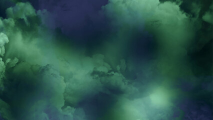 Abstract dark blue-green watercolor cloud background. Pastel blue-green background, 