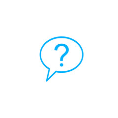 Question mark icon set, FAQ questions symbol on a white background.