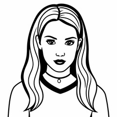 Mean girls character  Silhouette Vector Illustration