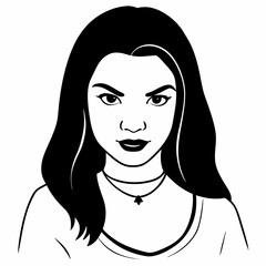 Mean girls character  Silhouette Vector Illustration