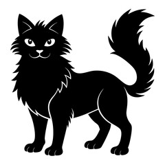 Highlander cat Black silhouette