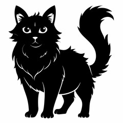 Highlander cat Black silhouette