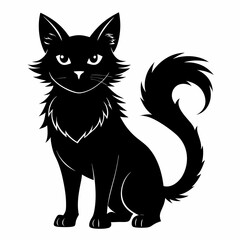 Highlander cat Black silhouette