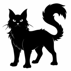 Highlander cat Black silhouette