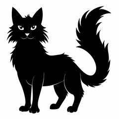 Highlander cat Black silhouette