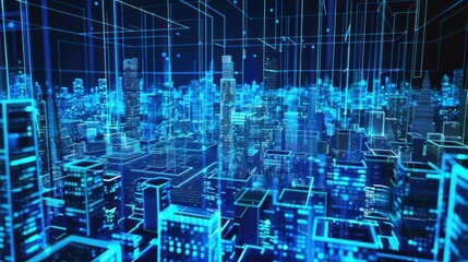 Digital Cityscape: A Network of Light and Lines