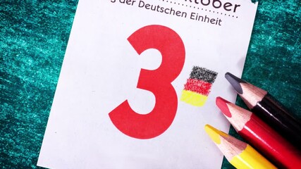 Kalender und 3 Oktober Tag der deutschen Einheit