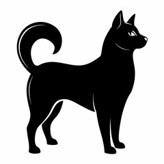 Korean Bobtail Black silhouette