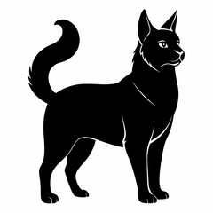 Korean Bobtail Black silhouette