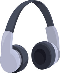 Modern wireless headphones isolated on a white background, offering immersive sound for music lovers and audiophiles