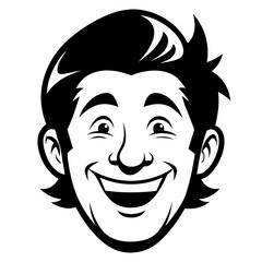 Smiling face for smiling day  Silhouette Vector Illustration