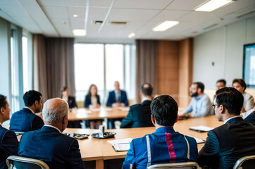 Fototapeta premium Business Professionals Attending a Meeting