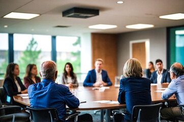 Obraz premium Business Meeting in a Modern Office