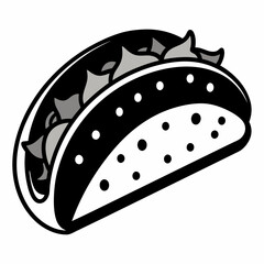Taco  Silhouette Vector Illustration