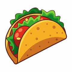 Taco  Silhouette Vector Illustration