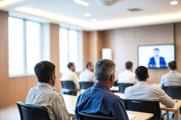 Fototapeta premium Business Meeting with Video Conferencing