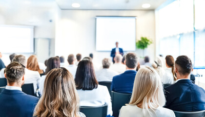 Fototapeta premium Attentive Audience Listening to Presentation