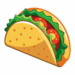 Taco  Silhouette Vector Illustration