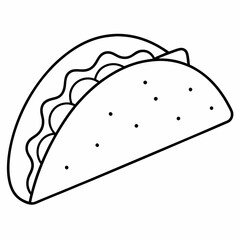 Taco  Silhouette Vector Illustration