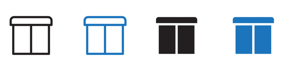 Box icon collection set on white background color