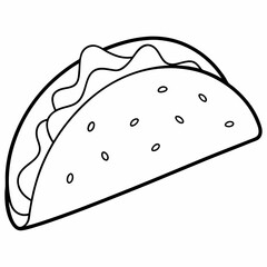 Taco  Silhouette Vector Illustration