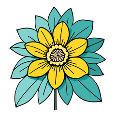 Vector illustration of flowers in pastel tones.