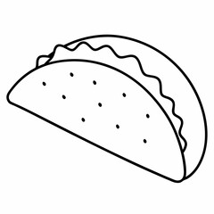 Taco  Silhouette Vector Illustration