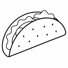Taco  Silhouette Vector Illustration