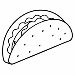 Taco  Silhouette Vector Illustration