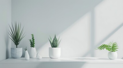 Fototapeta premium Minimalist Home Decor with Plants