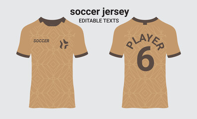 Soccer jersey front and back pack Designs.