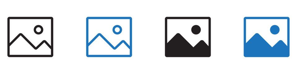 Picture icon vector illustration mark set symbol for web application