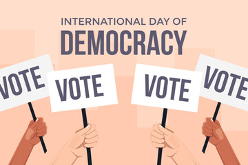 international day of democracy background illustration