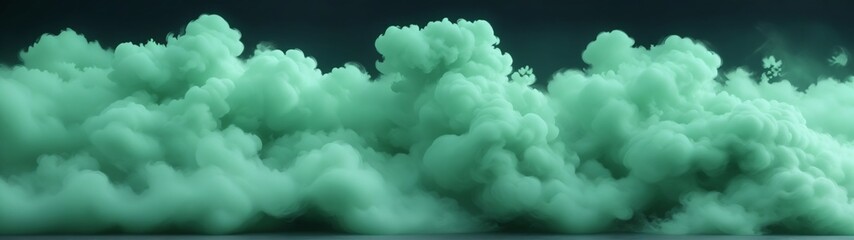 Close-up cloud green smoke fog appears to be Green smoke backgro