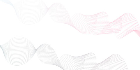 Abstract wave blend lines on transparent background. Design for banner, wallpaper, background and many more. Undulate Grey Wave Swirl, frequency sound wave, twisted curve lines with blend effect.