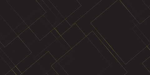 Mondrian style of diagonal square pattern vector. Design geometric tile gold on black background. Modern style of hipster isolated. Monochrome concept. diamond pattern background.