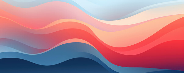 Fototapeta premium Colorful Abstract Fluid Art with Wave Patterns in Blue and Orange