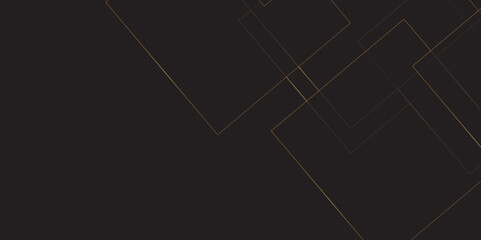 Mondrian style of diagonal square pattern vector. Design geometric tile gold on black background. Modern style of hipster isolated. Monochrome concept. diamond pattern background.