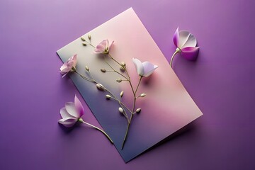 purple floral background for wedding invitation