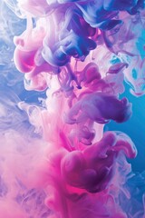 Obraz premium Abstract Swirling Purple and Blue Ink in Water