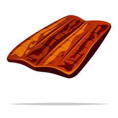 Unagi grilled eel japanese food vector isolated illustration