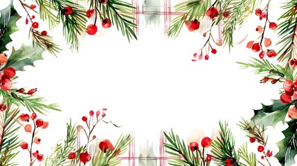 Watercolor Plaid Frame