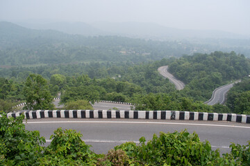 curvy roads at patratu valley, ranchi, jharkhand, india