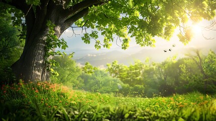 Fototapeta premium Enchanted Forest Meadow