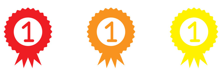  badge icon set isolated on a white background
